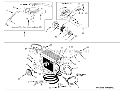 Part Location Diagram of WC000100AV Campbell Hausfeld Power Cord 14-3 Awg (6 Ft) Type Sjt